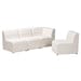 Baxton Studio Maya Modern White Boucle Fabric 4-Piece Modular Sectional Sofa