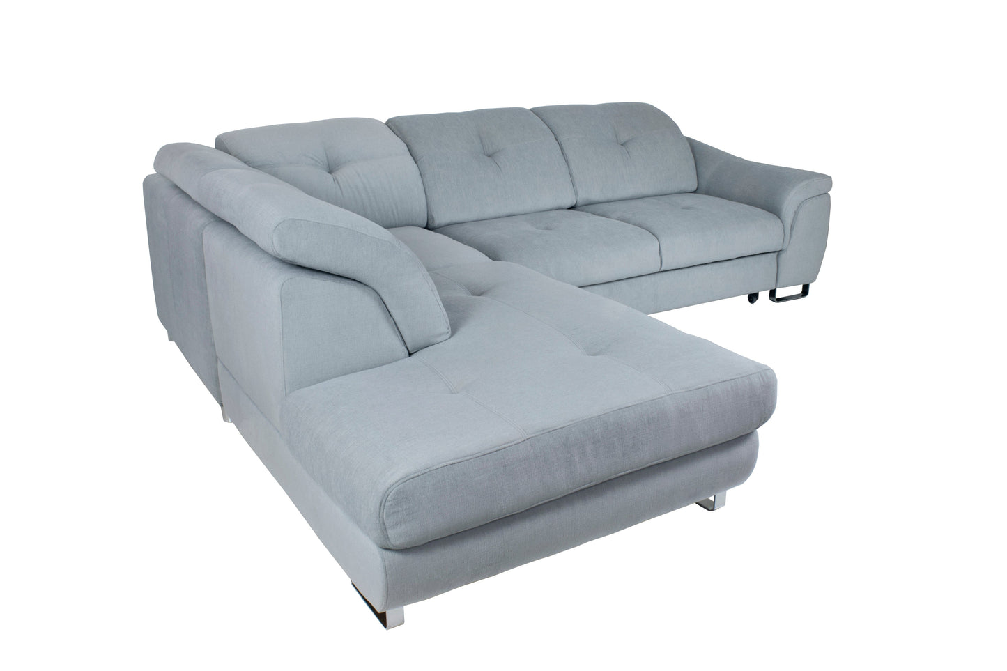 NOBILIA Light Gray Sectional Sleeper Sofa with Storage, Left Corner