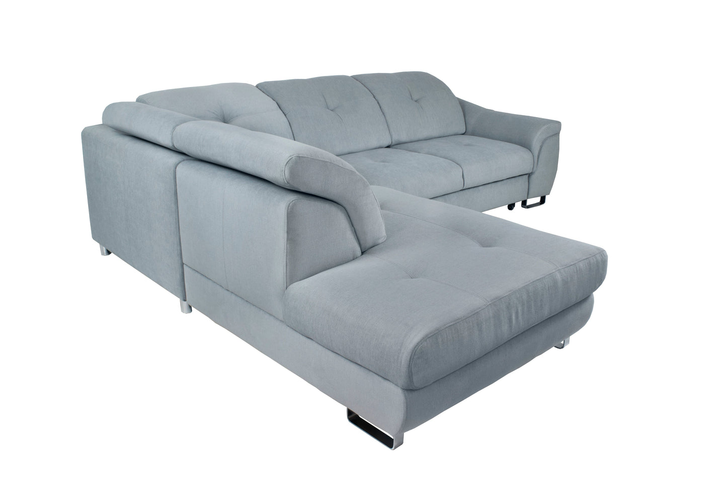 NOBILIA Light Gray Sectional Sleeper Sofa with Storage, Left Corner
