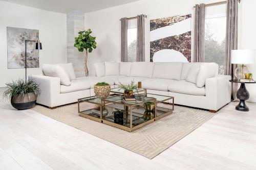 Coaster Lakeview 6-piece Upholstered Modular Sectional Sofa Ivory