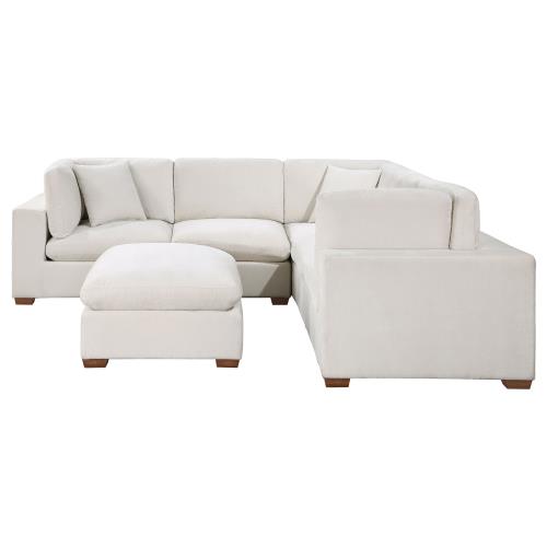 Coaster Lakeview 6-piece Upholstered Modular Sectional Sofa Ivory