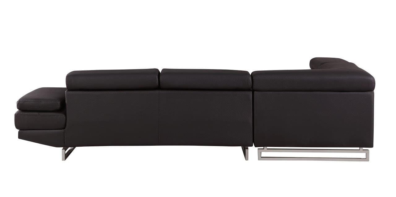 Global United Furniture Brown Left Arm Facing Sectional Sofa