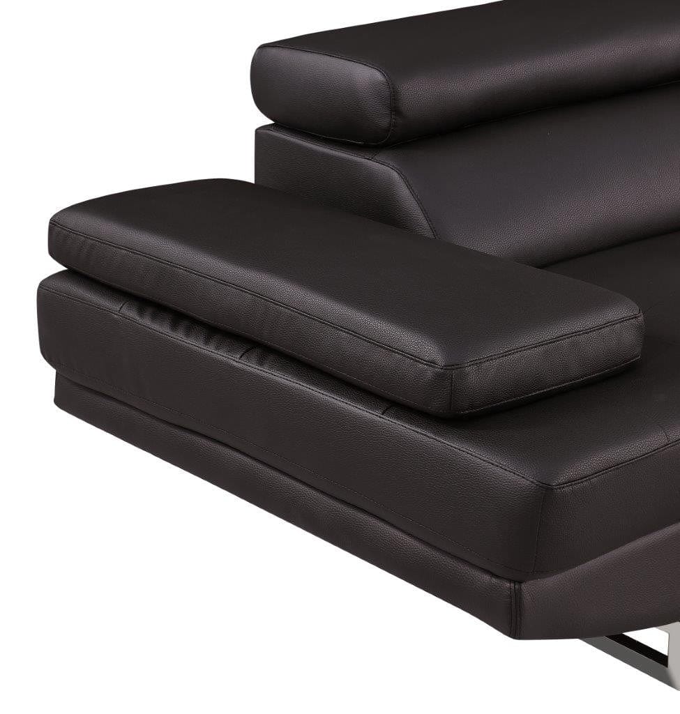 Global United Furniture Brown Left Arm Facing Sectional Sofa