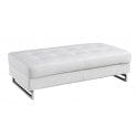 Global United Furniture Global United Furniture Sectional Sofa and Ottoman Set, White Right Arm Facing
