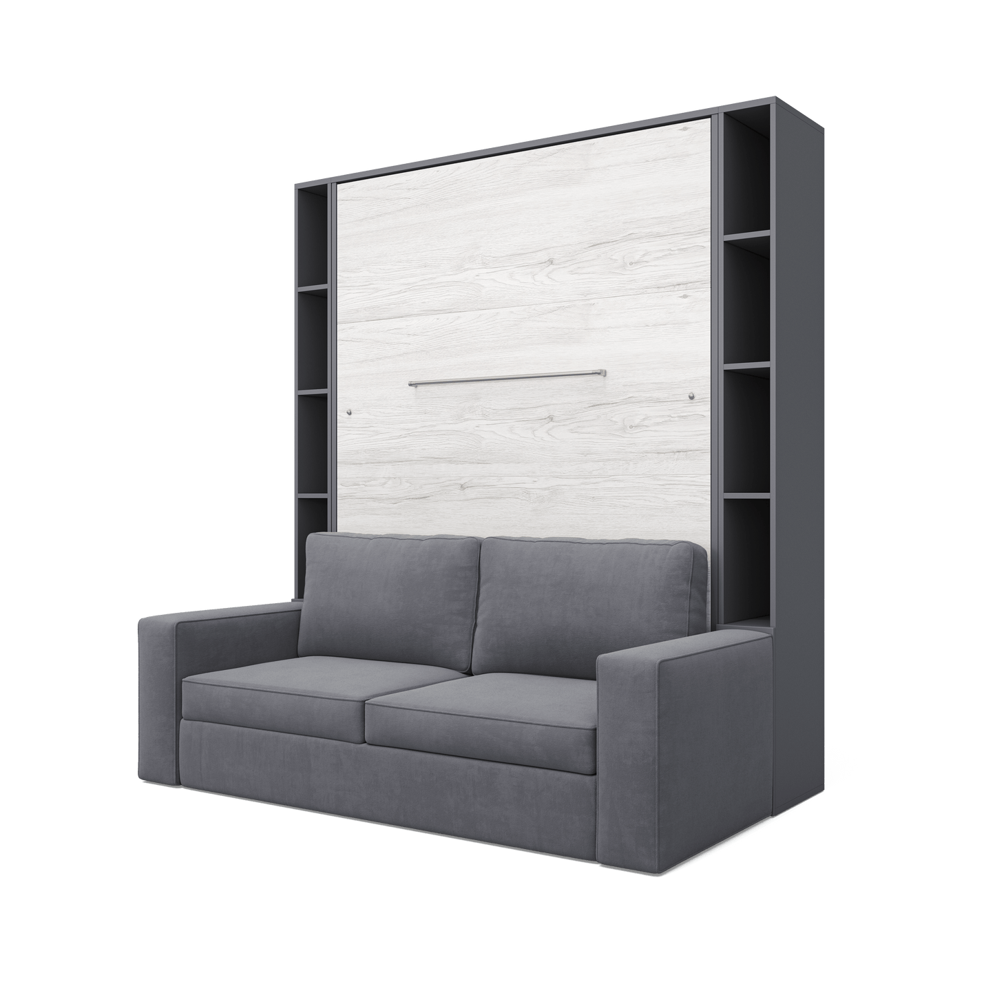 Maxima House Invento Sofa Murphy Bed Invento Vertical European FULL size with 2 Bookcases