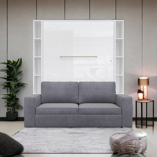 Maxima House Invento Sofa Murphy Bed Invento Vertical European FULL size with 2 Bookcases