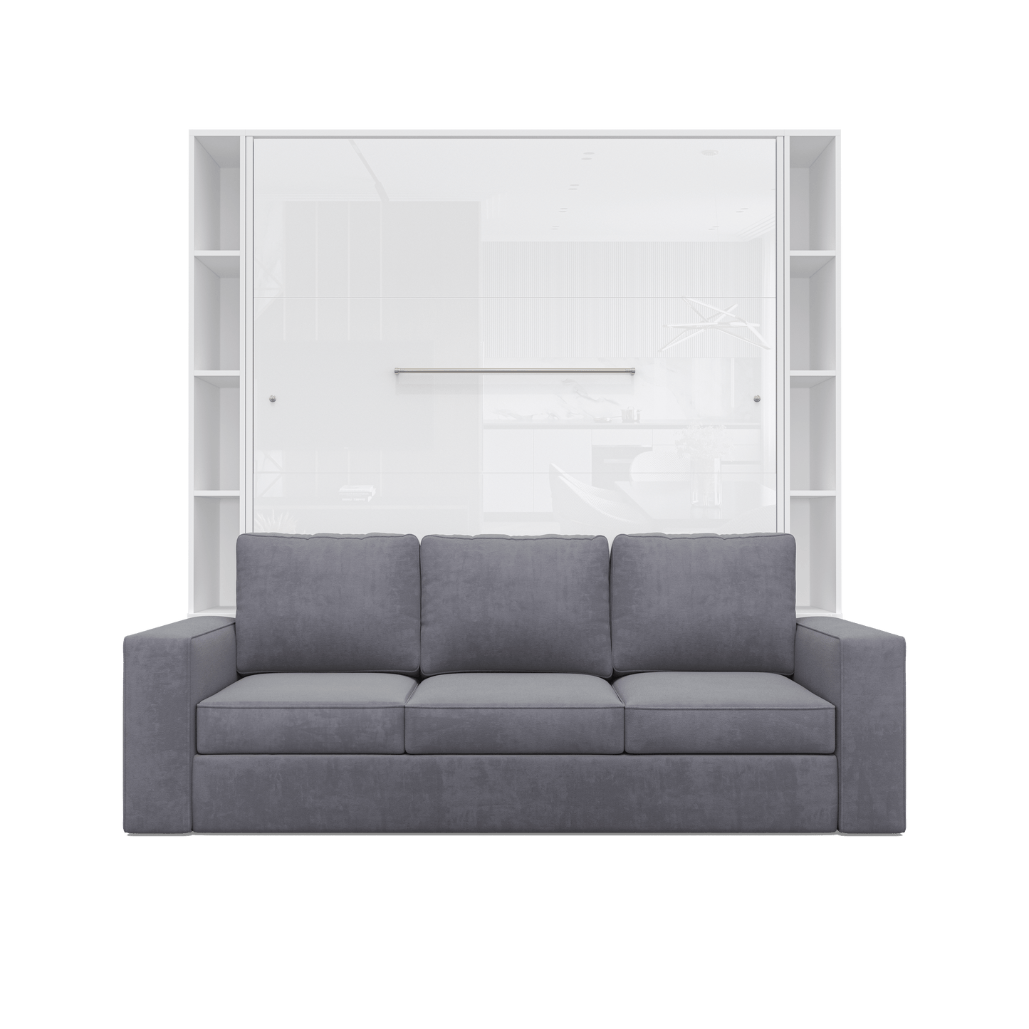 Maxima House Invento Vertical European Queen Size Sofa Murphy Bed Invento Cabinets