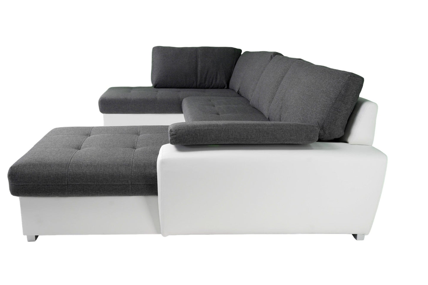 TOKIO Maxi Sectional Sofa with FULL XL Sleeper and Bedding Storage, Gray