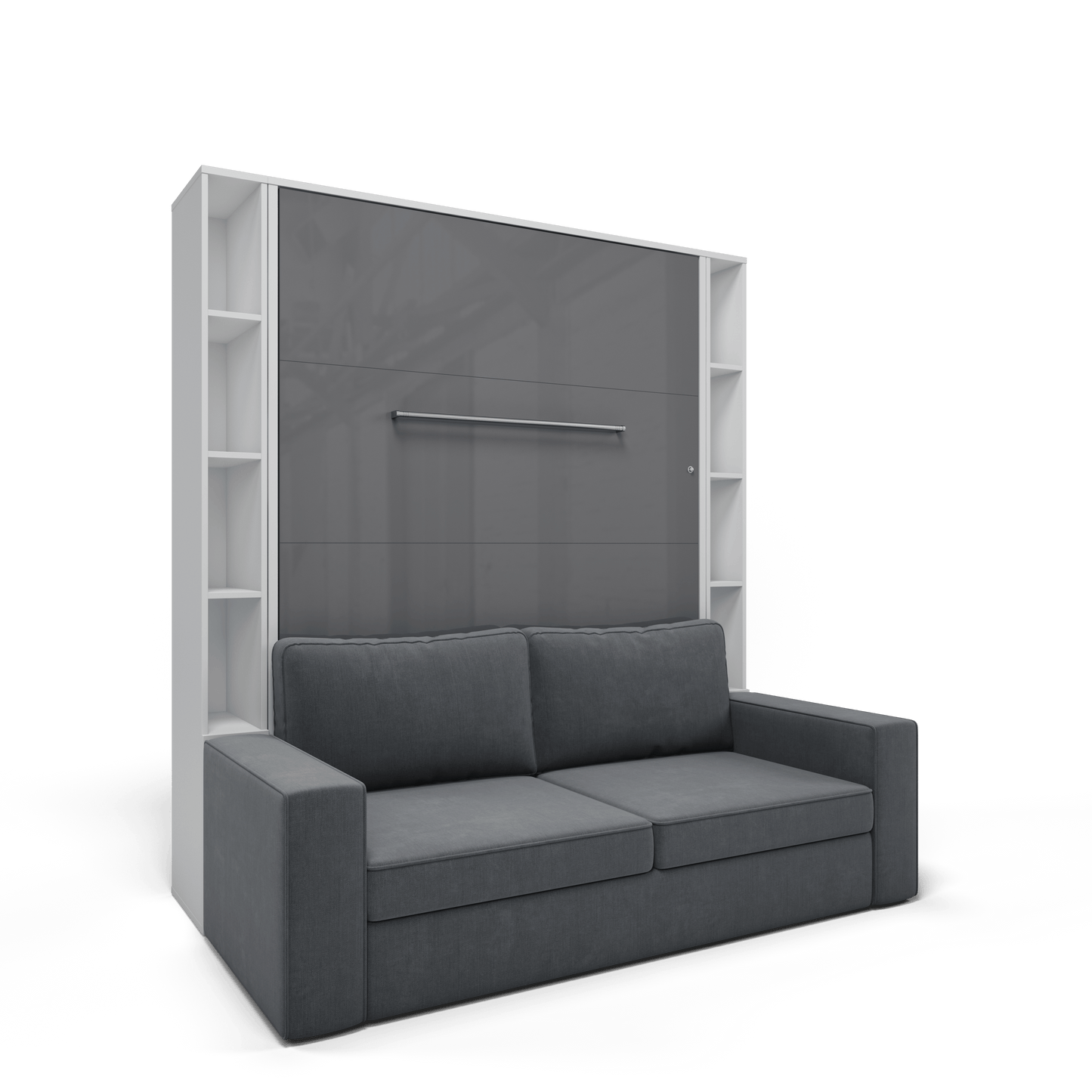 Maxima House Invento Sofa Murphy Bed Invento Vertical European FULL size with 2 Bookcases