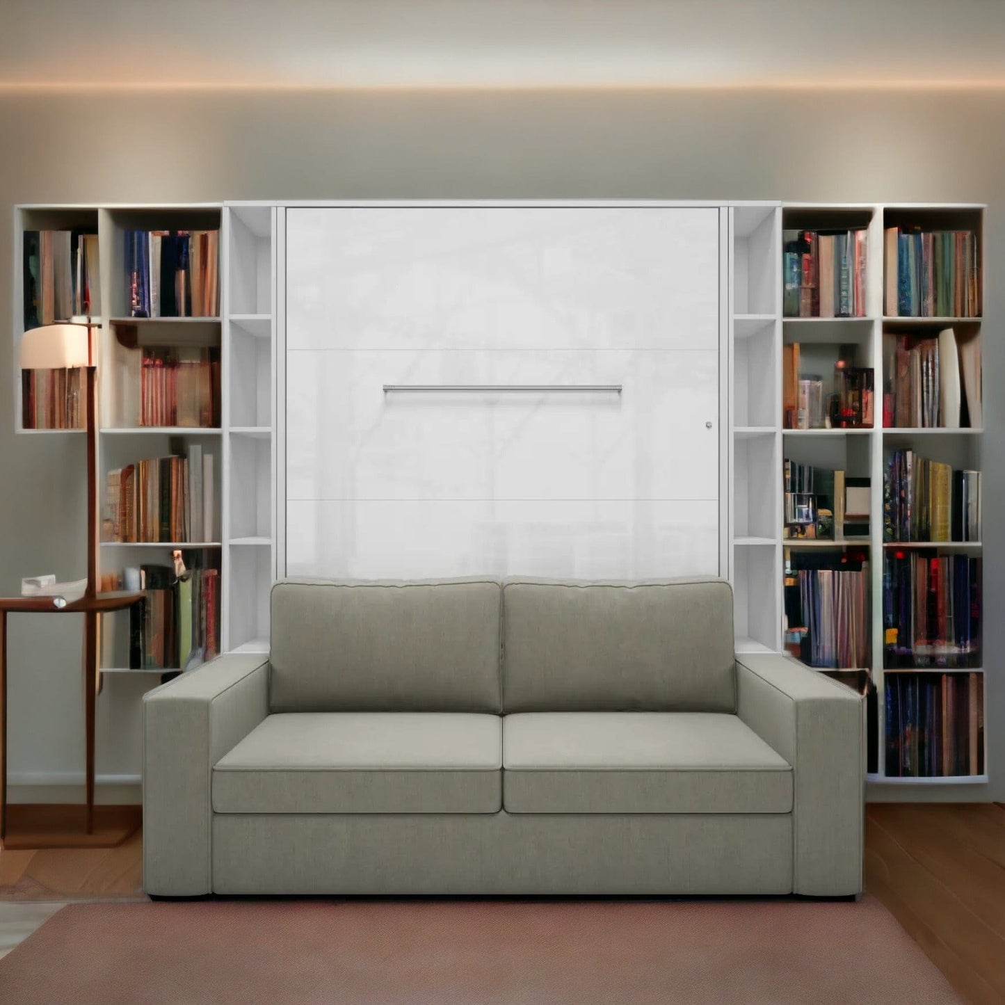 Maxima House Invento Sofa Murphy Bed Invento Vertical European FULL size with 2 Bookcases
