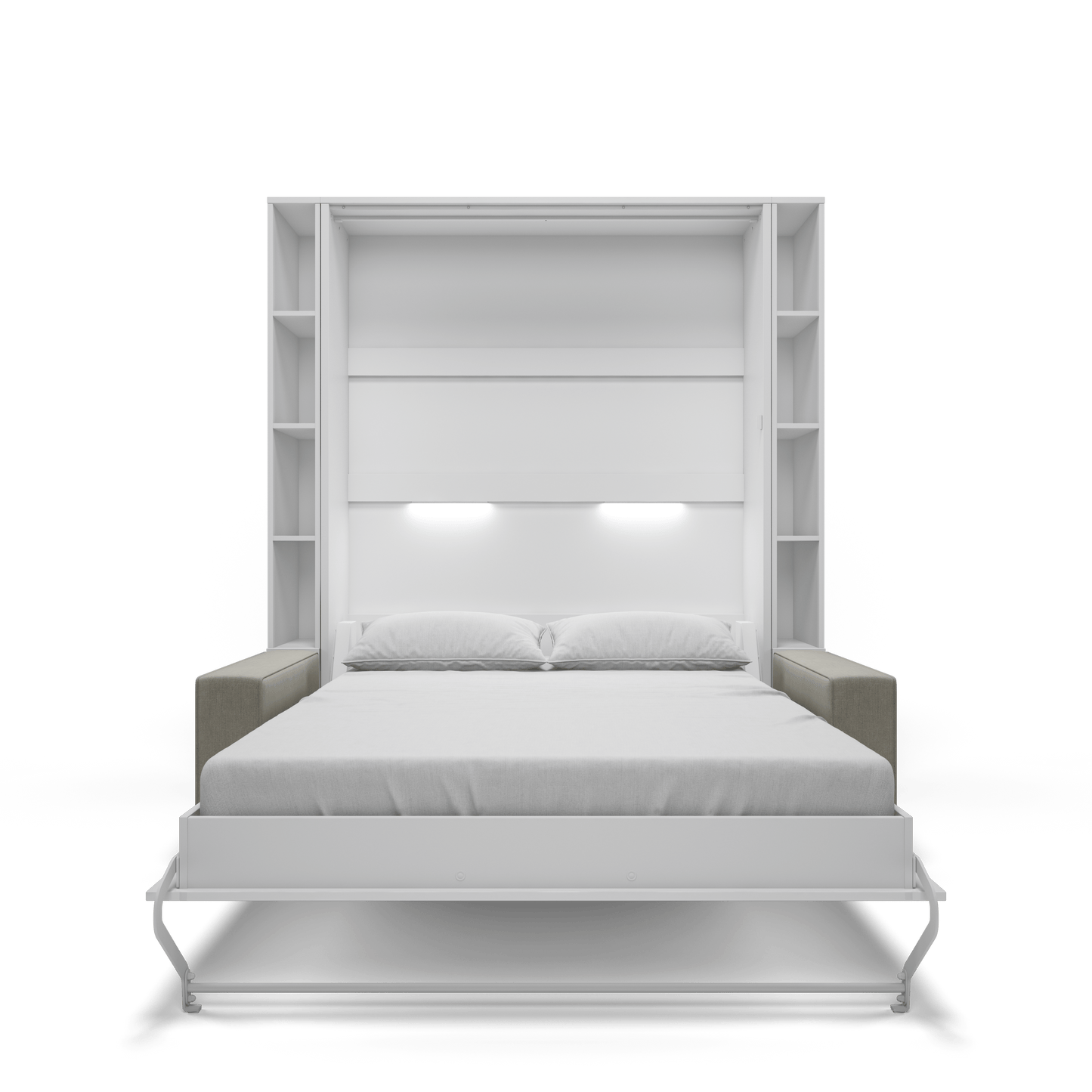 Maxima House Invento Sofa Murphy Bed Invento Vertical European FULL size with 2 Bookcases
