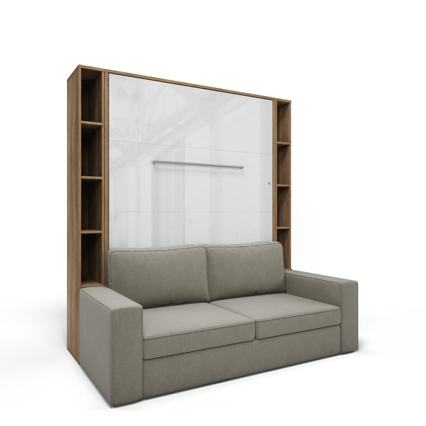 Maxima House Invento Sofa Murphy Bed Invento Vertical European FULL size with 2 Bookcases