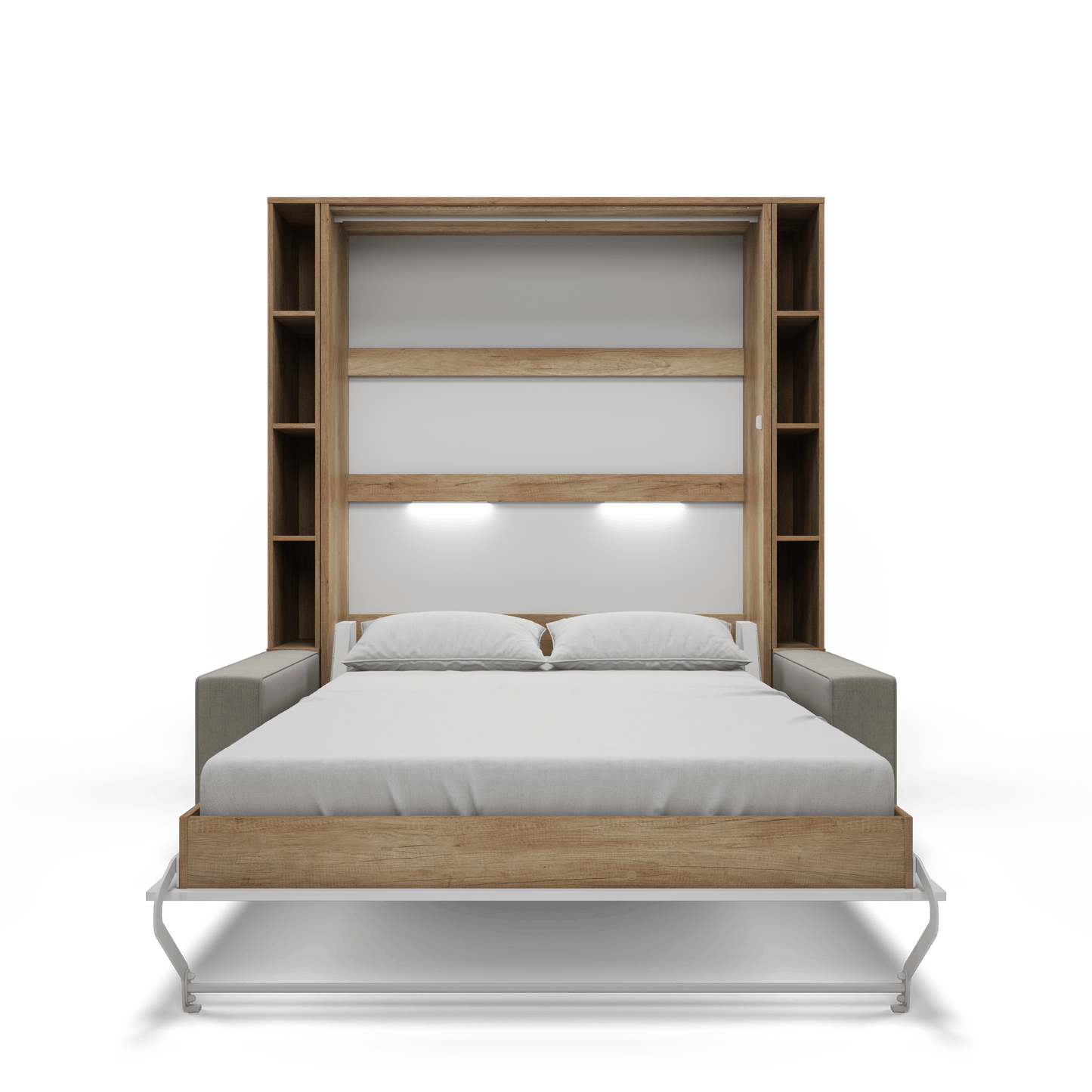 Maxima House Invento Sofa Murphy Bed Invento Vertical European FULL size with 2 Bookcases
