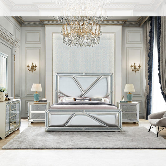 HD-6045 – Royal Modern Mirrored CK 5PC Bedroom Set Homey Design