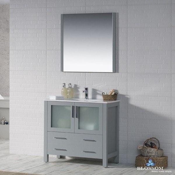 Blossom  Sydney 36 Inch Vanity Set with Mirror in Metal Grey