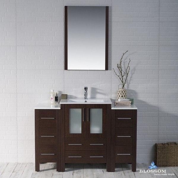 Blossom  Sydney 48 Inch Vanity Set with Double Side Cabinets in Wenge
