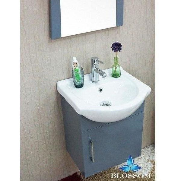 Blossom  Naples 18 Inch Vanity Set with Mirror in Charcoal Grey