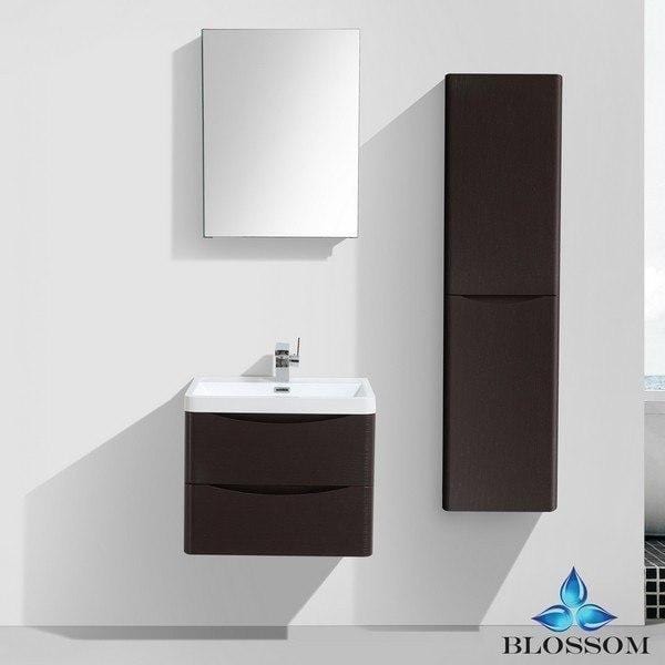Blossom  Athens 24 Inch Vanity Set with Side Cabinet in Chestnut