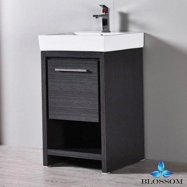 Blossom  Milan 20 Inch Vanity Set with Mirror in Silver Grey