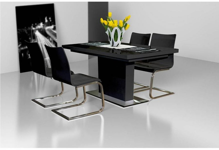 EVITA Glass Top Dining Table With Extension for up to 8 people