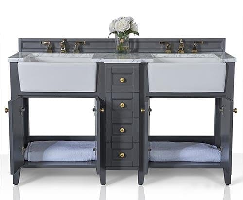 Ancerra Designs Adeline 60 in. Bath Vanity Set in Sapphire Gray