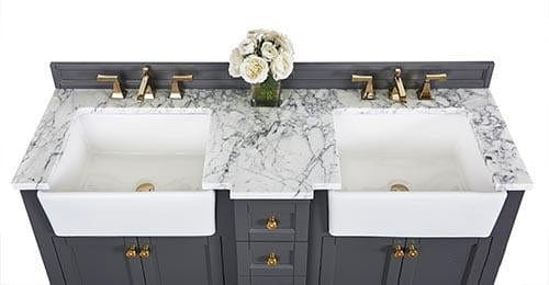 Ancerra Designs Adeline 60 in. Bath Vanity Set in Sapphire Gray