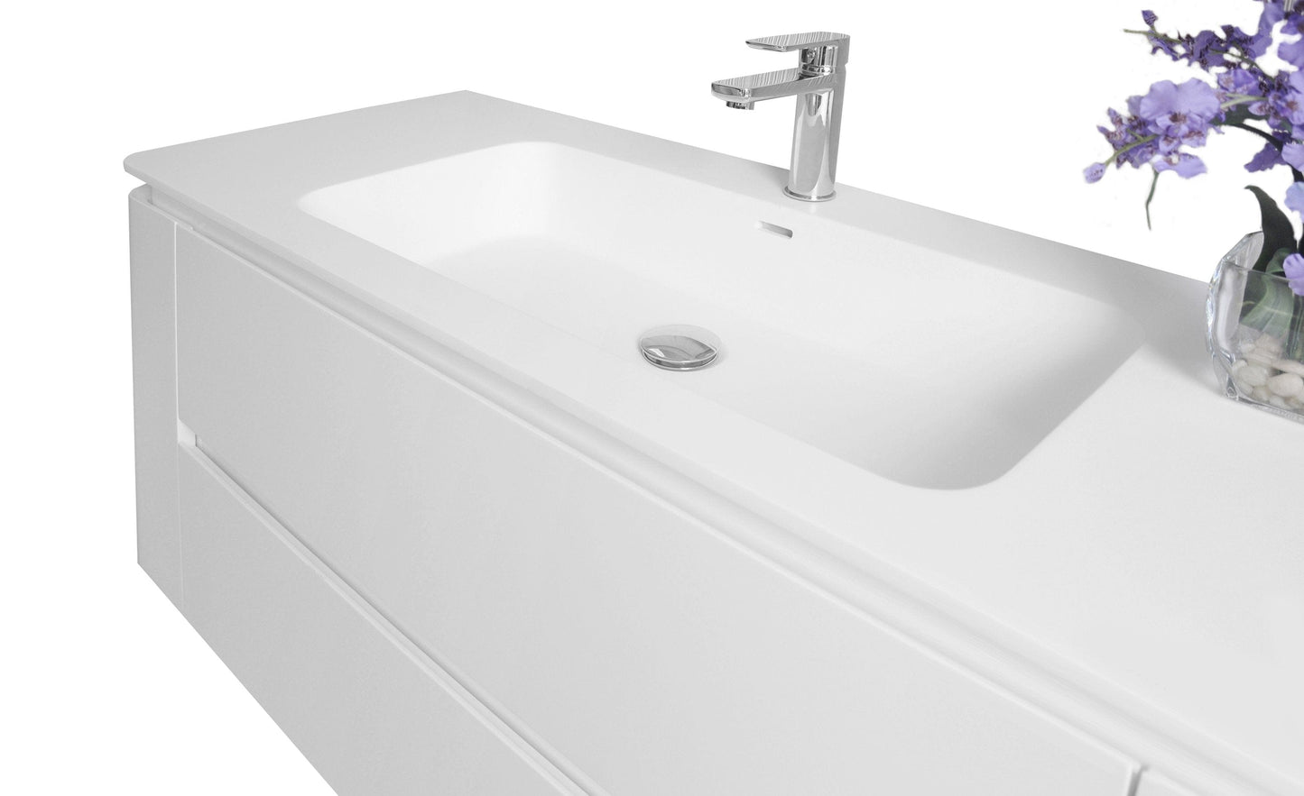 Ancerra Designs Gwyneth 55 in. Bath Vanity Set in White
