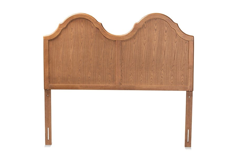 Baxton Studio Tobin Vintage Classic and Traditional Ash Walnut Finished Wood Full Size Arched Headboard
