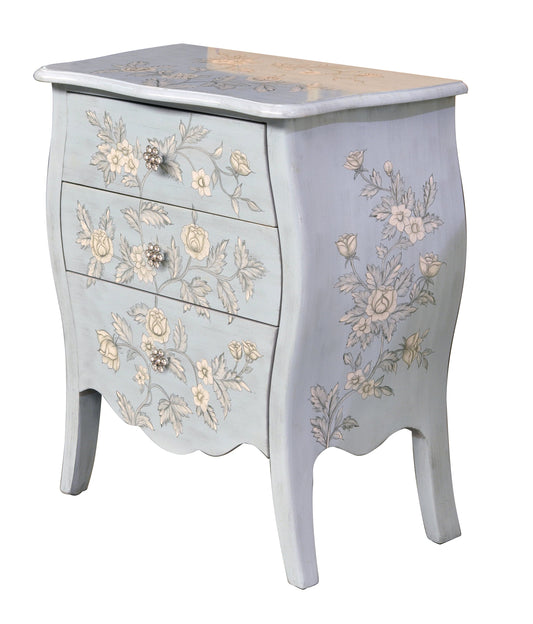 AFD Hand Painted Blue Floral Chest