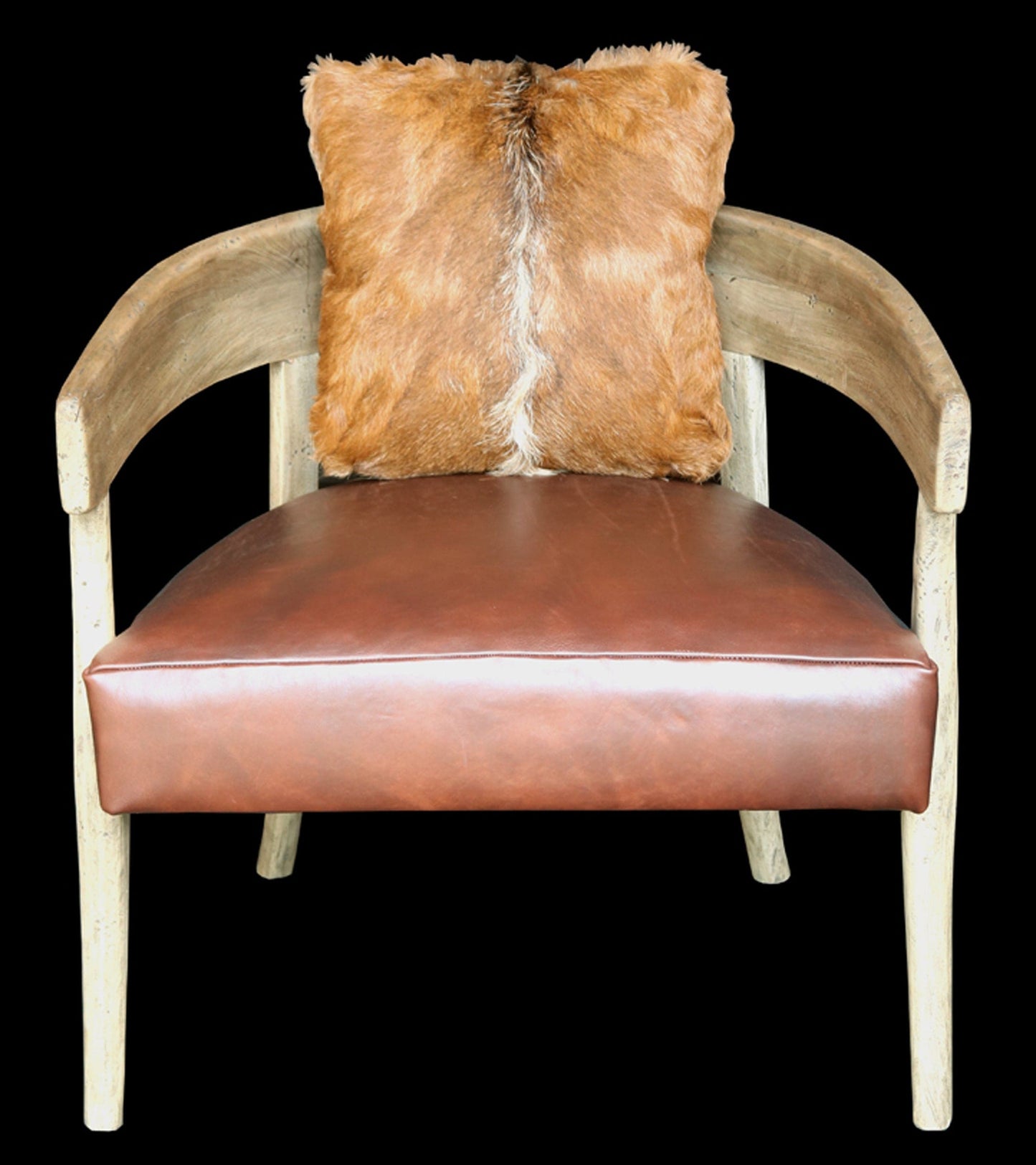 AFD The Rio Rancho Chair Modern Rustic with Leather and Natural Hide