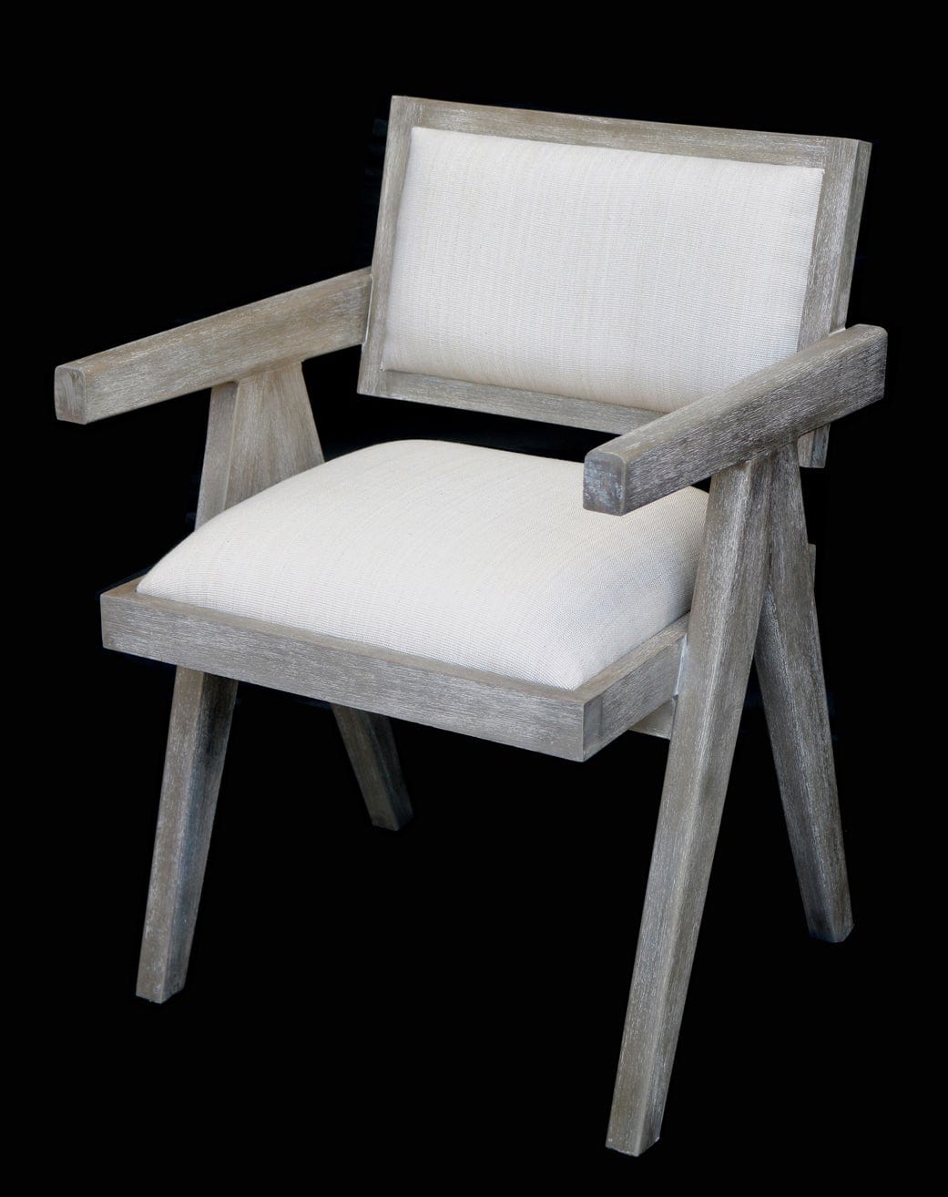 AFD Mystique Gray Mahogany Mid Century Arm Chair