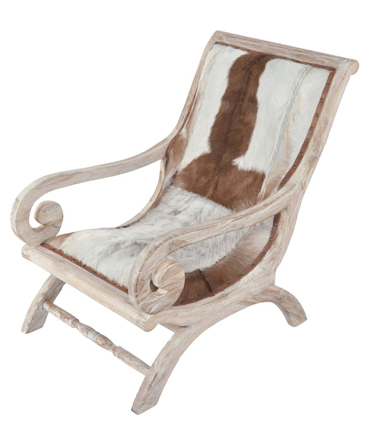 AFD Hide Lazy Chair White Wash