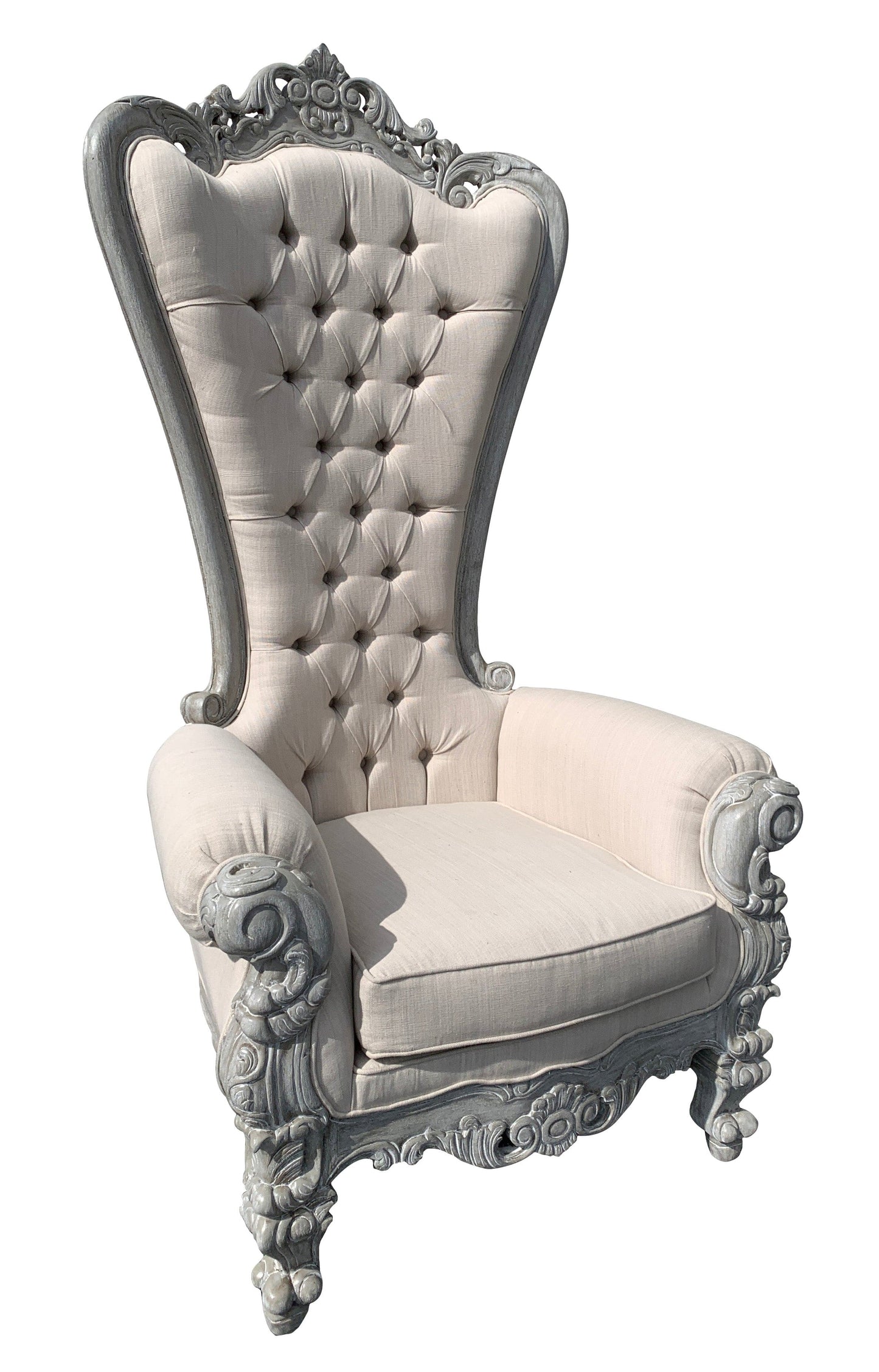 AFD Mystique Gray Continental Linen Queen Chair