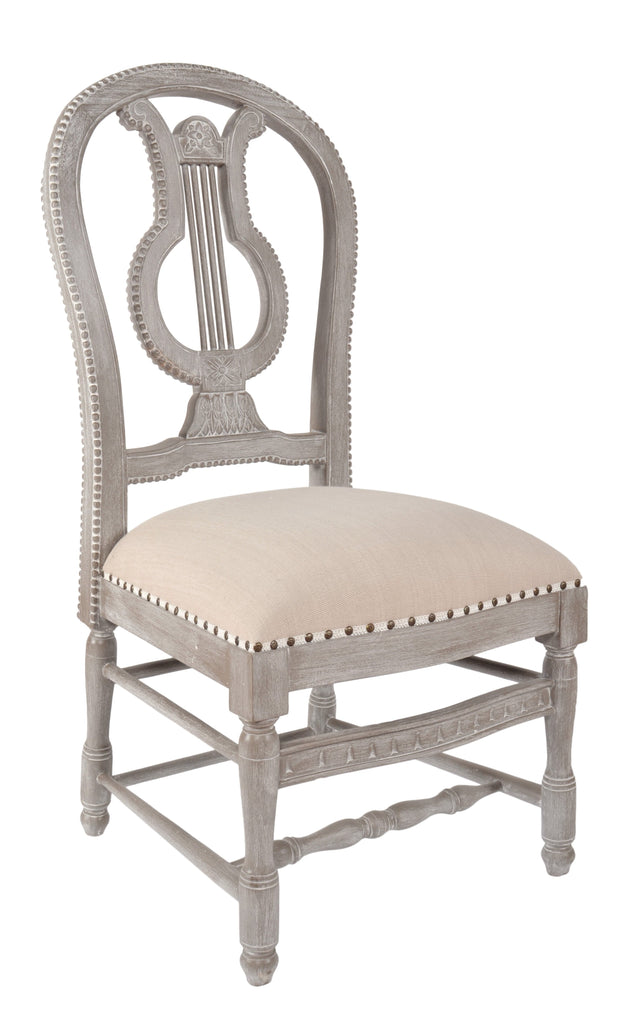 AFD Mystique Gray Lyre Side Chair