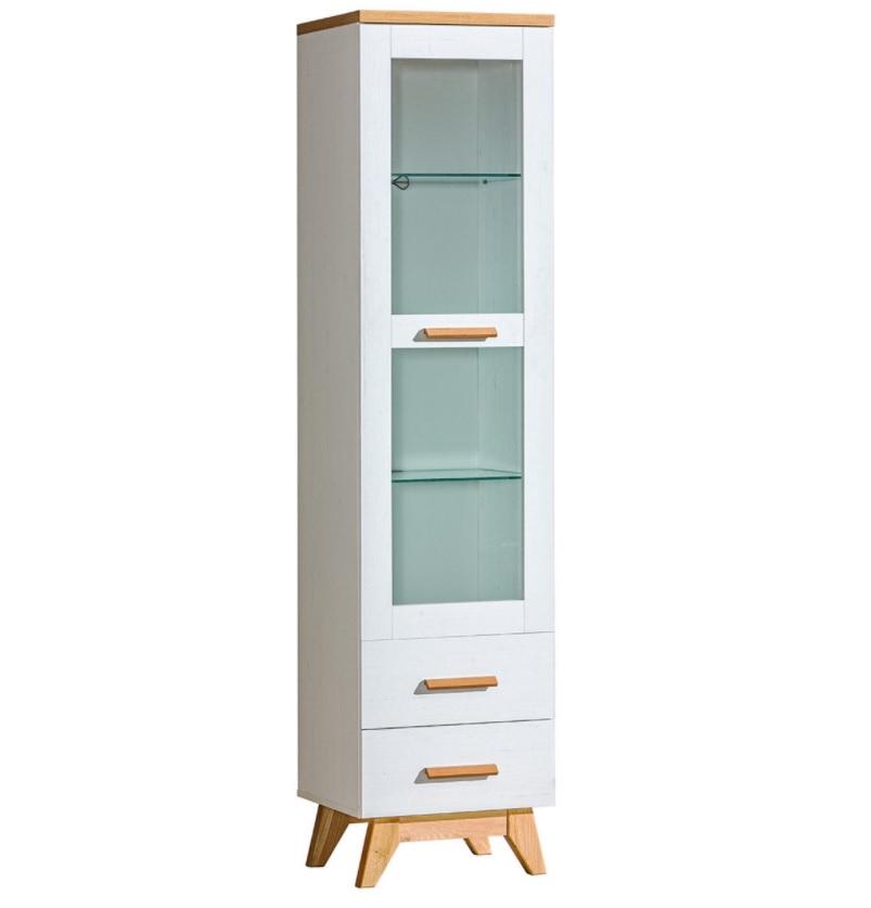 LOTTA White & Wood Display Cabinet