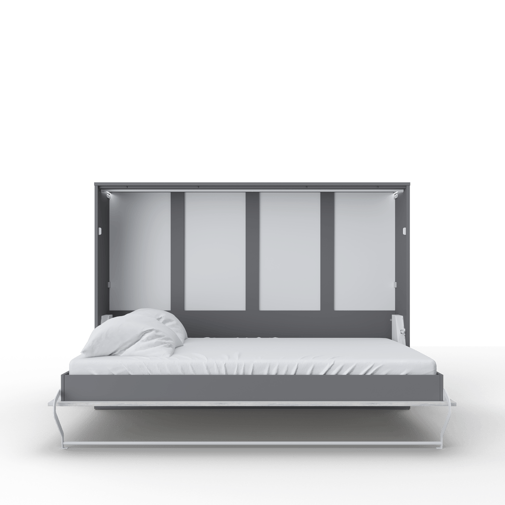 Invento Horizontal European FULL XL Wall Bed with LED