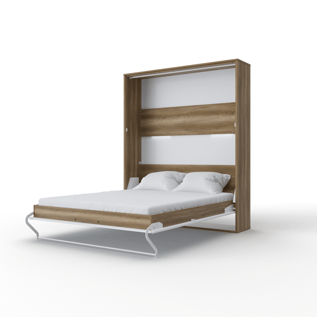 INVENTO Vertical European Queen Wall bed with LED