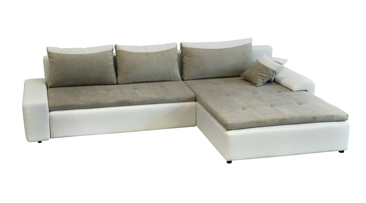 Sectional sleeper Sofa LONDON with storage, Right Facing Chaise