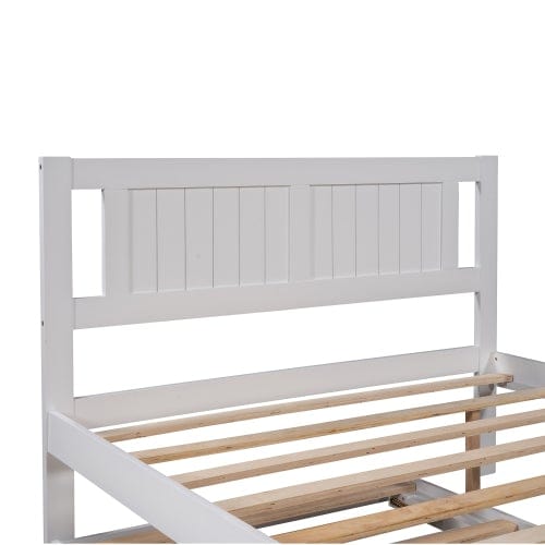 Velour Full Size Platform Bed with Adjustable Trundle