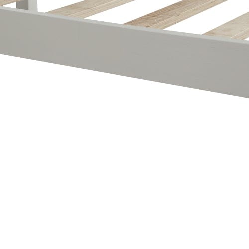 Velour Modern Platform Wood Slat White No Box Spring Bed
