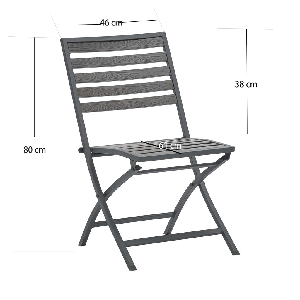 3-Piece Plastic Square Outdoor Dining Set W327S00001 by Velour