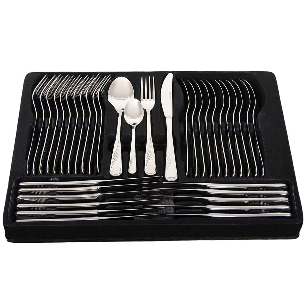 NAPLES Stainless Steel Flatware set in a case, 72 pcs
