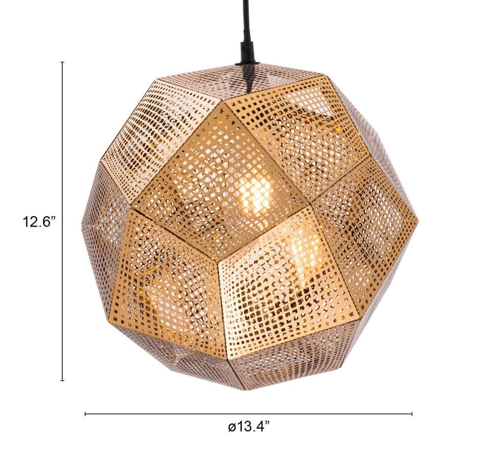 Zuo Bald Ceiling Lamp Gold (56014)