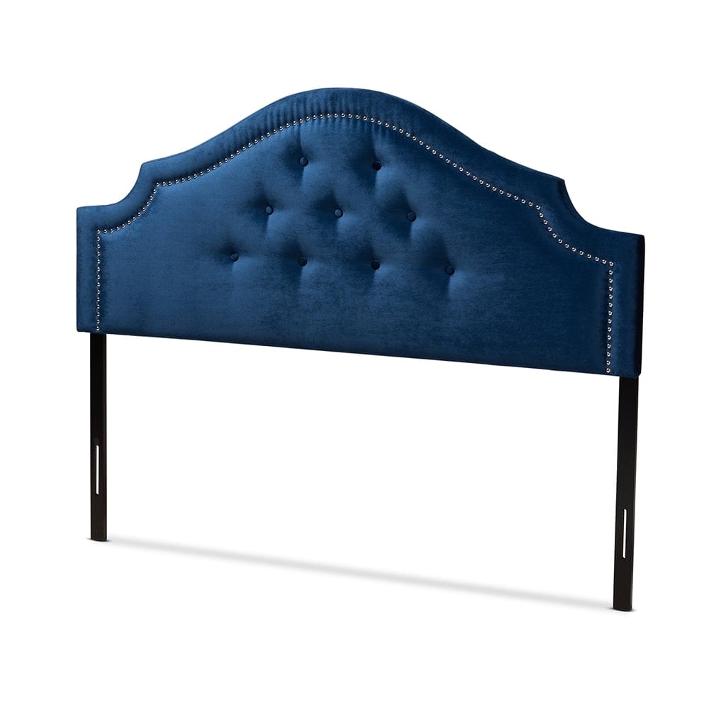 Baxton Studio Cora Modern Royal Blue Headboard Upholstered