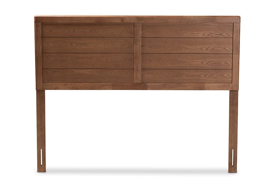 Baxton Studio Seren Mid-Century Modern Walnut Brown Finished Wood Full Size Headboard