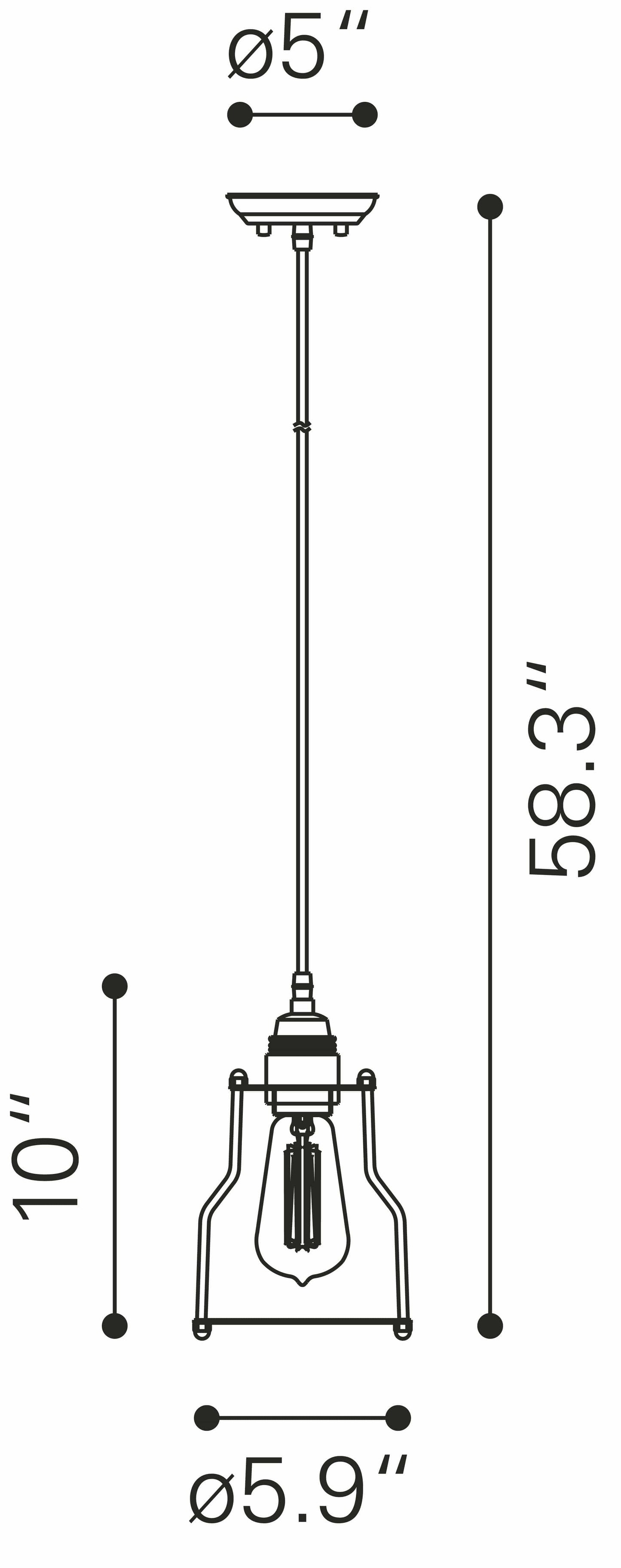 Zuo Adamite Ceiling Lamp Nickel (98256)