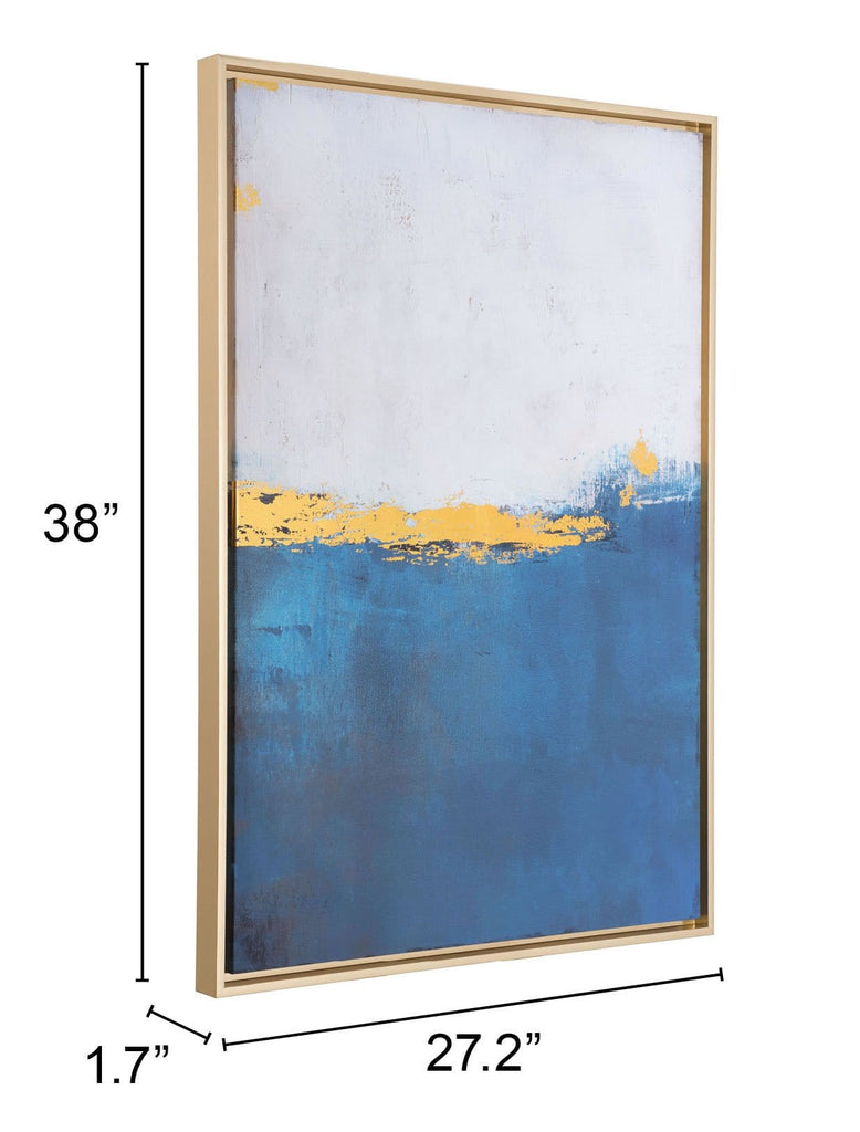 Zuo Azure Canvas Gold Frame (A11706)