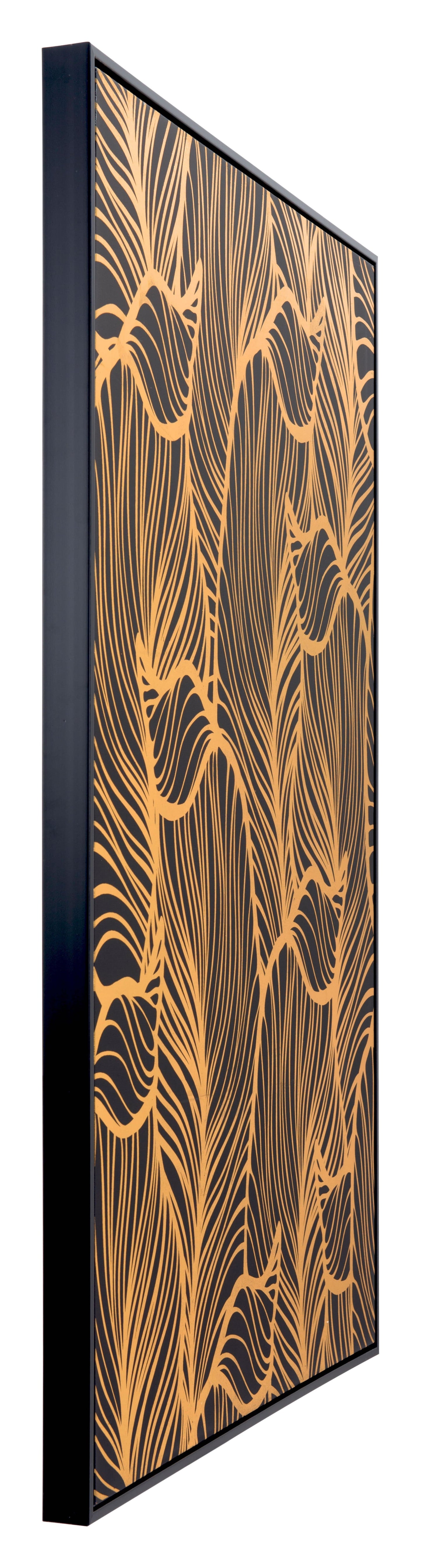 Zuo Gold Flora Canvas Black & Gold (A12191)