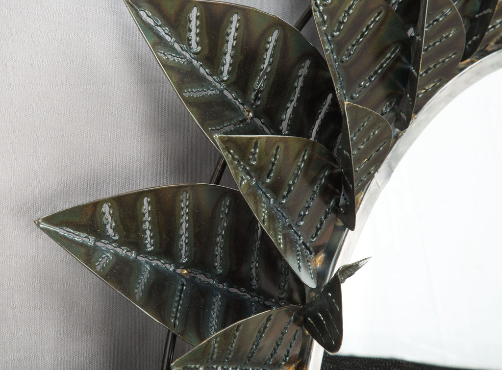Zuo Leaf Round Mirror Black (A12216)