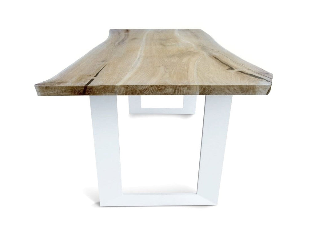 Solid Wood Dining Table with metal legs BANUR-UW